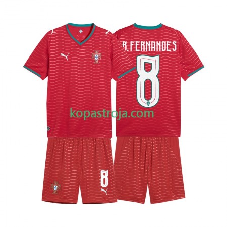 Billiga Fotbollströjor Portugal Bruno Fernandes 8 Barn Hemma tröja WM 2026 Kortärmad